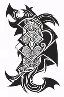 Tribal shoulder design tattoo design idea