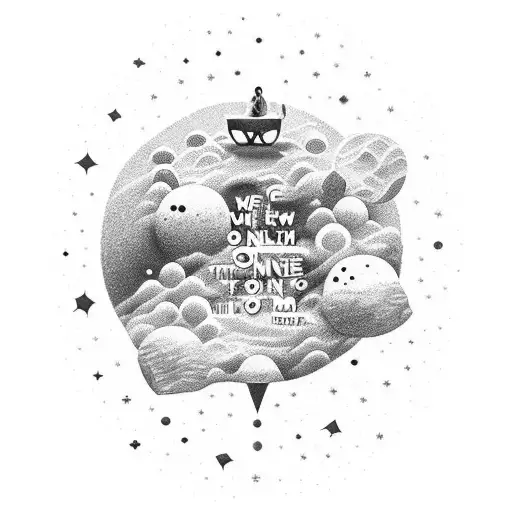 We're only humans floating on a rock But I think that you are made of stardust Unconditional, you put up with so much I  tattoo design idea