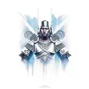 Full back tattoo with warrior from Dacia in East Europe tattoo design idea