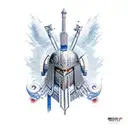 Full back tattoo with warrior from Dacia in East Europe tattoo design idea