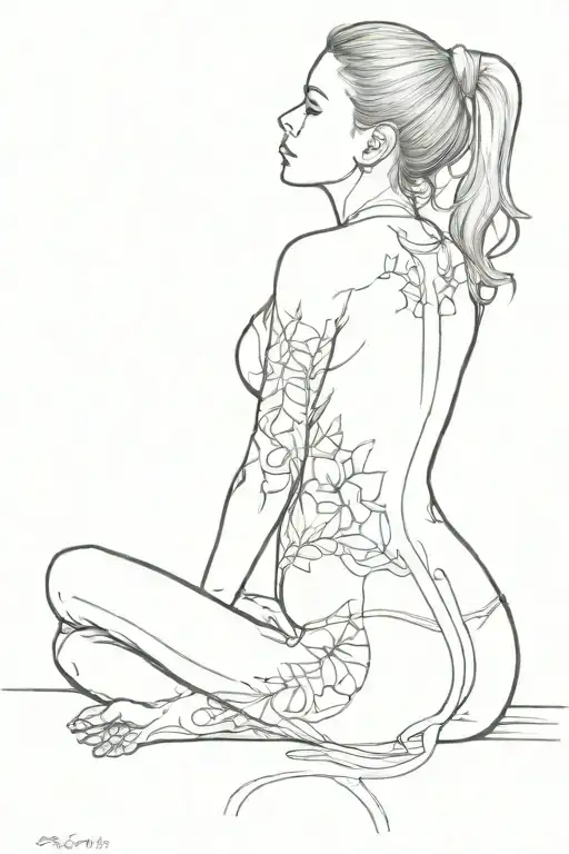 scoliosis girl spine fusion design combining tattoo design idea