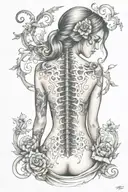 scoliosis girl spine fusion design combining tattoo design idea