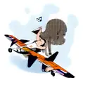 A tattoo that represents the transformation from a child playing with a paper airplane in a backyard to an adult working on an Airbus A320, symbolizing the realization of a childhood dream. tattoo design idea