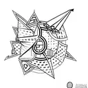 A tattoo that represents the transformation from a child playing with a paper airplane in a backyard to an adult working on an Airbus A320, symbolizing the realization of a childhood dream. tattoo design idea