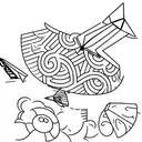 A tattoo that represents the transformation from a child playing with a paper airplane in a backyard to an adult working on an Airbus A320, symbolizing the realization of a childhood dream. tattoo design idea
