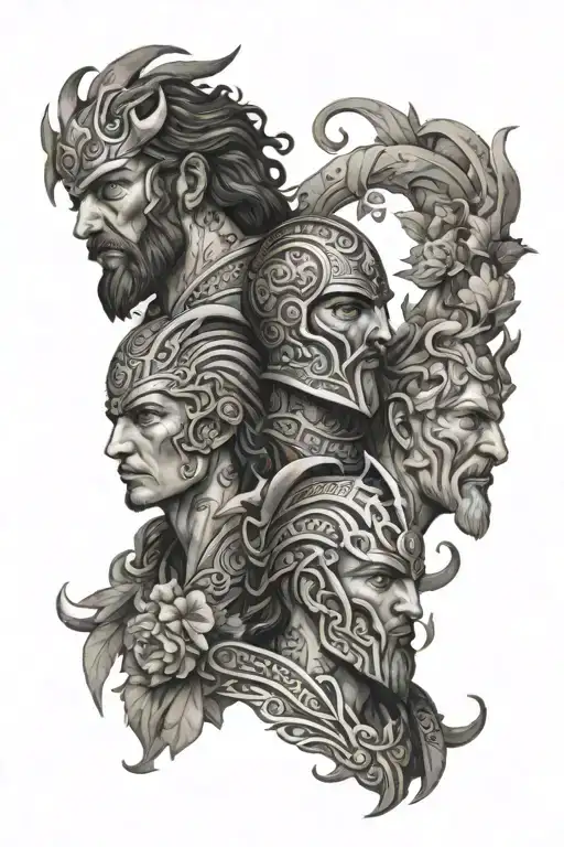 The mythological connections of Biga and Troy offer a rich narrative for a tattoo design. Characters like Hector, Achill tattoo design idea