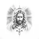 jesus tattoo design idea