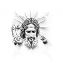 jesus tattoo design idea
