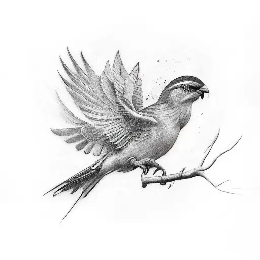 pássaro corvo tattoo design idea