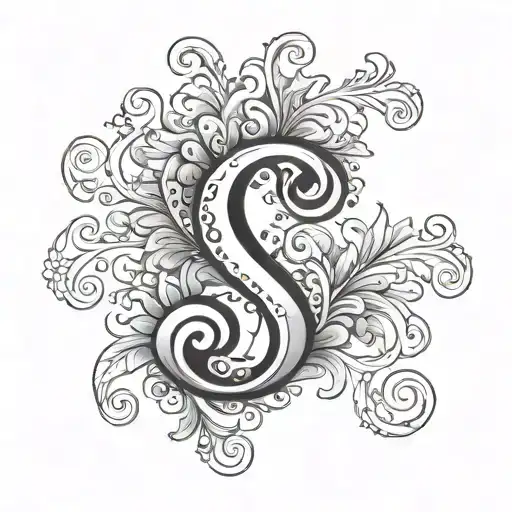 question mark semi colon tattoo design idea