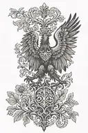 polish eagle Irish tree of life  tattoo design idea