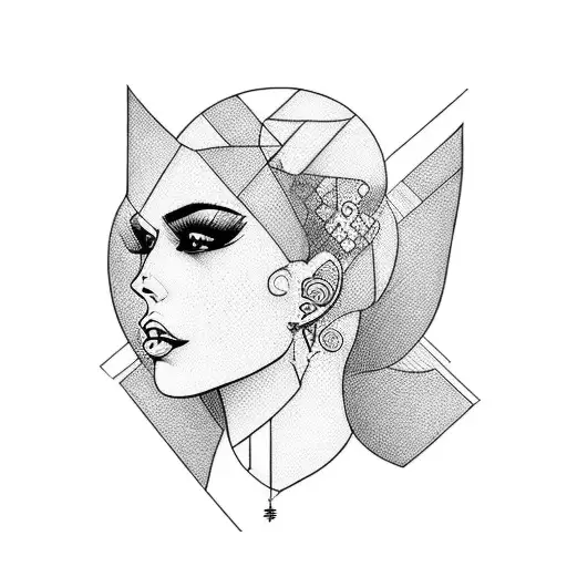 sexy lady tattoo design idea