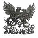 text "Luka & Nikola" tattoo design idea