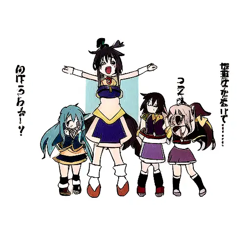KonoSuba, Aqua, Megumin, Darkness tattoo design idea