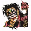 peter criss, make up only tattoo design idea