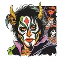 peter criss, make up only tattoo design idea