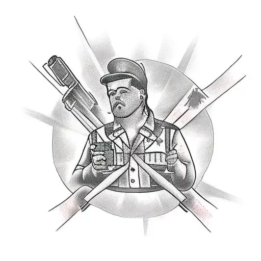 Two brother's walking away holding a controller  tattoo design idea