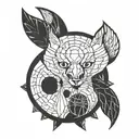 Animal in a portal universe connection tattoo design idea