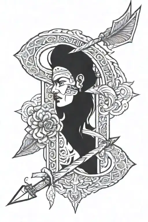 Samoan style sleeve but Irish. and mix in the Maloney bow and arrow crest  tattoo design idea