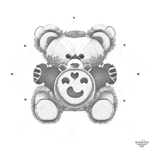 teddy bear sewing pattern tattoo design idea