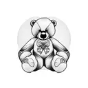 teddy bear sewing pattern tattoo design idea