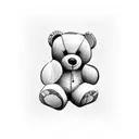 teddy bear sewing pattern tattoo design idea