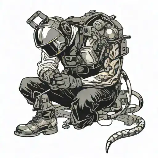welding tattoo design idea