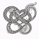 Infinite love symbol tattoo design idea