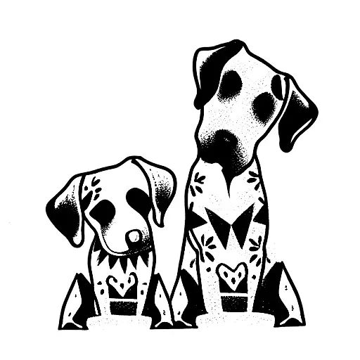 dog Bailey Cameron soulmates love tattoo design idea