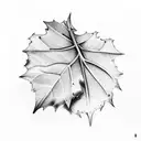 ivy leaves tattoo design idea