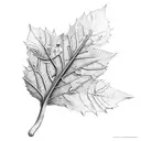 ivy leaves tattoo design idea