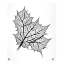ivy leaves tattoo design idea