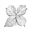 ivy leaves tattoo design idea