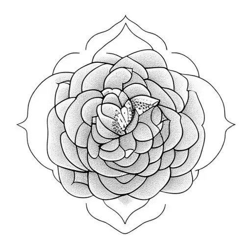 camellia flower tattoo design idea
