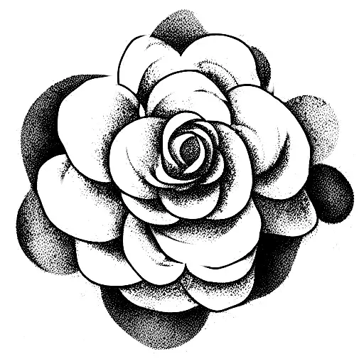 camellia flowers tattoo design idea