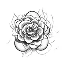 camellia flowers tattoo design idea
