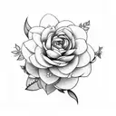 camellia flowers tattoo design idea