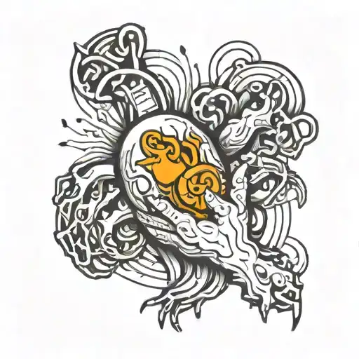 A creative and abstract design of a kidney being passed from one hand to another, symbolizing the gift of life from your mother tattoo design idea