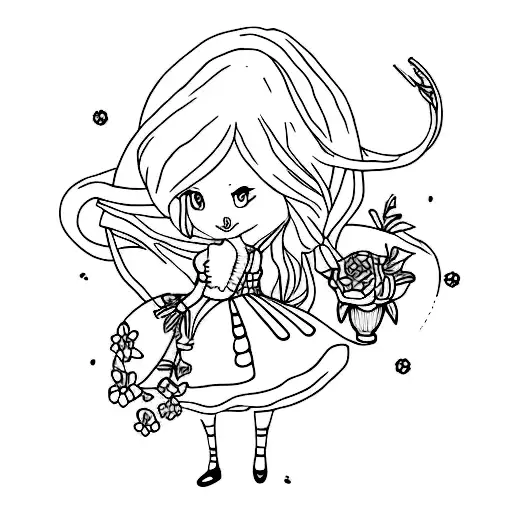 alice tattoo design idea