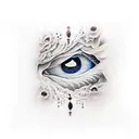 cuervo con ojos itachy uchija tattoo design idea