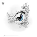 cuervo con ojos itachy uchija tattoo design idea