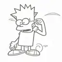 bart simpson tattoo design idea