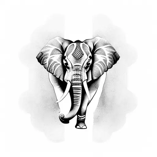 Elephant mandala tattoo design idea