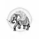 Elephant mandala tattoo design idea