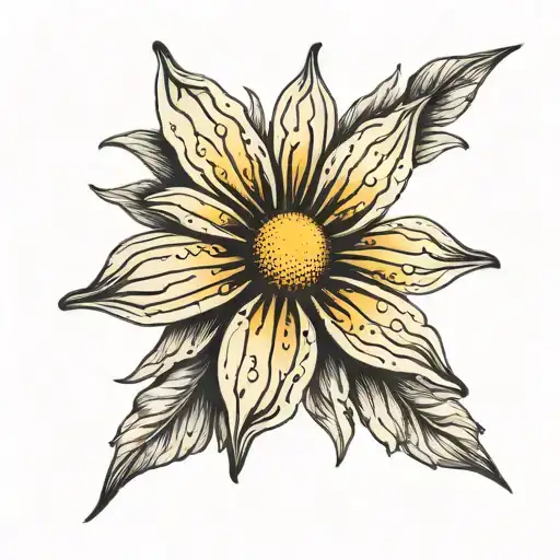 black eyed susan flower tattoo design idea