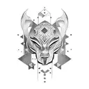 mão de buda tattoo design idea