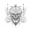 mão de buda tattoo design idea