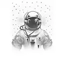 Latin phrase 'Ad Astra Per Aspera' (To the stars through difficulties) with a silhouette of an electrician working tattoo design idea