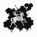 centaur archer coming tattoo design idea