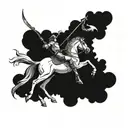 centaur archer coming tattoo design idea